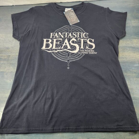 FANTASTIC BEASTS And Where To Find Them Black T-Shirt Womens 2XL Harry Potter - Picture 1 of 9